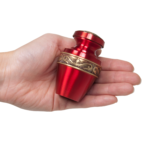 Scarlet Brass Vase Urn