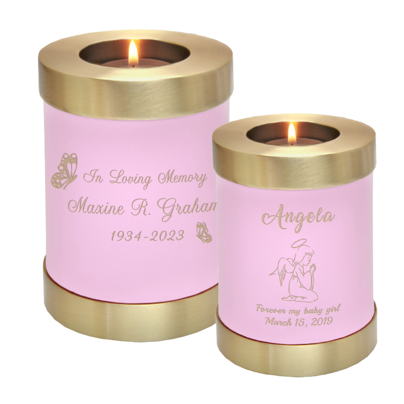 Brass Candle Holder Cremation Urn