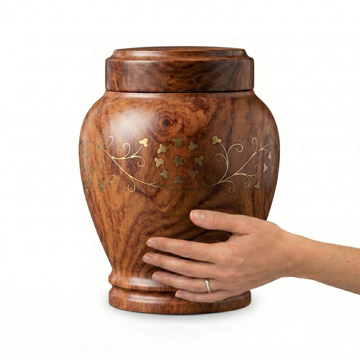 Adair cremation urn, 4.0 size scale view
