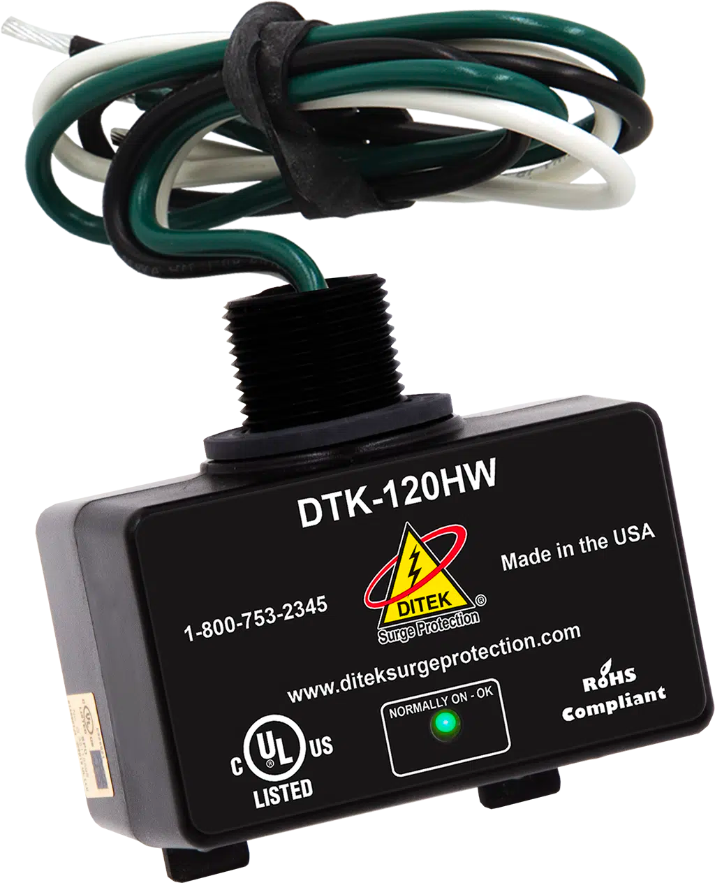 Surge Protector - 120VAC 20A Hardwired, DITEK DTK-120HW