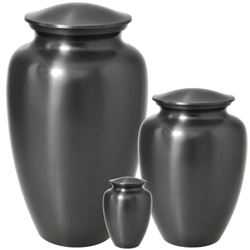 Dark Pewter Brass Pet Urn