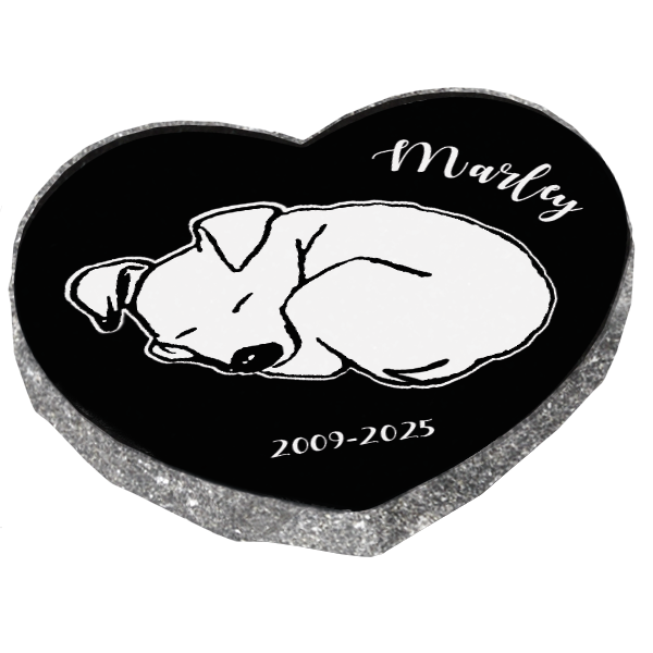 Granite Pet Heart Memorial Marker