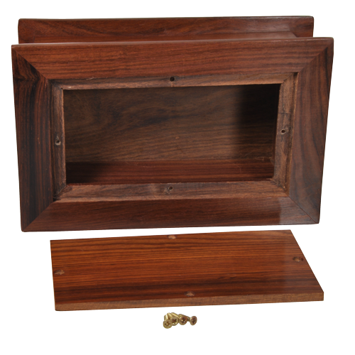 Stepped Lid Hardwood Cremation Pet Urn