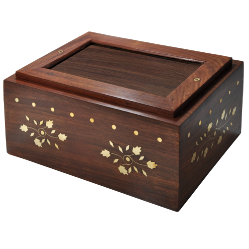Solid Hardwood Urn with Photo Display