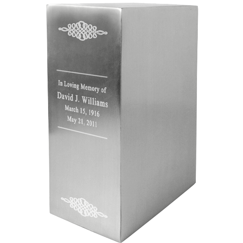 Military Rectangular Brass Cremation Urn