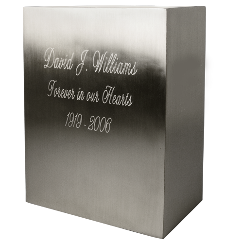 Military Rectangular Brass Cremation Urn