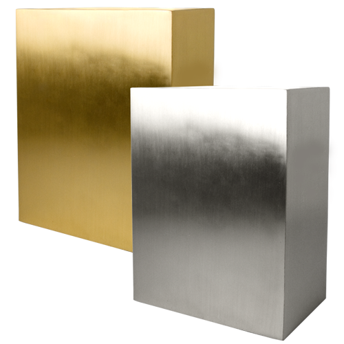 Military Rectangular Brass Cremation Urn