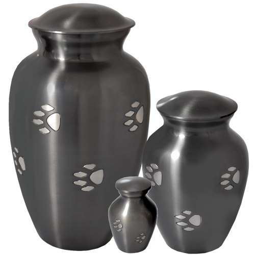 Classic Grey Brass Pet Urn