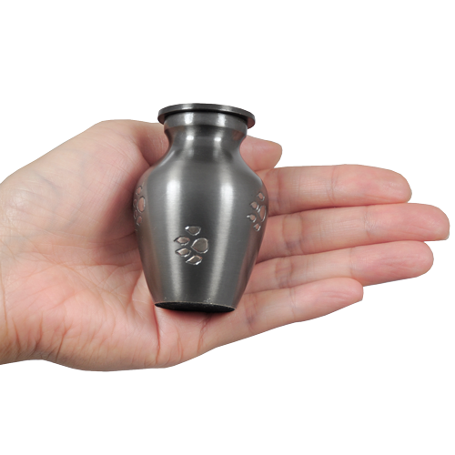 Classic Grey Brass Pet Urn