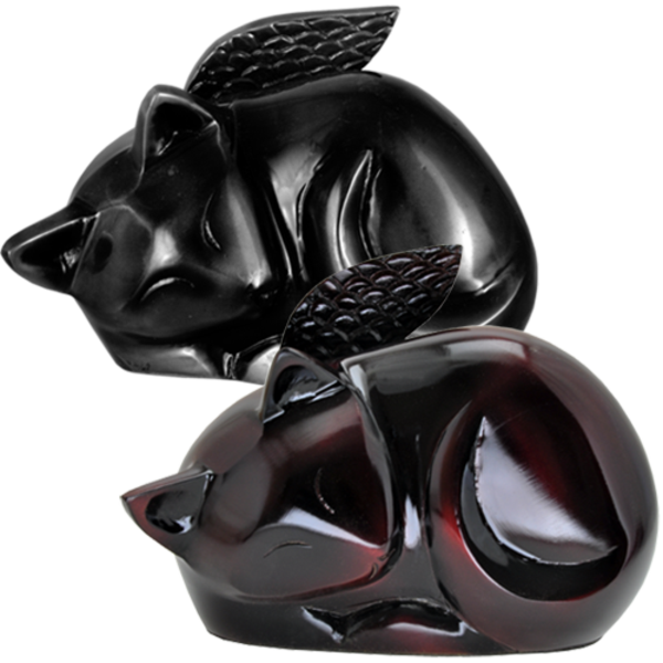Sleeping Cat Angel Pet Urn