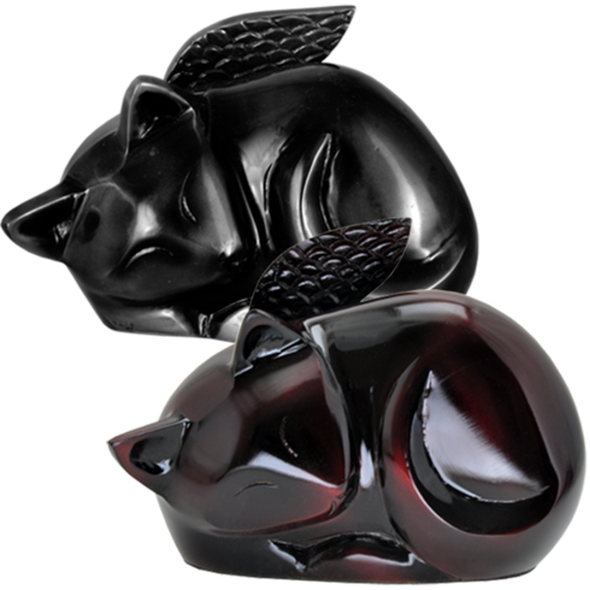 Sleeping Cat Angel Pet Urn