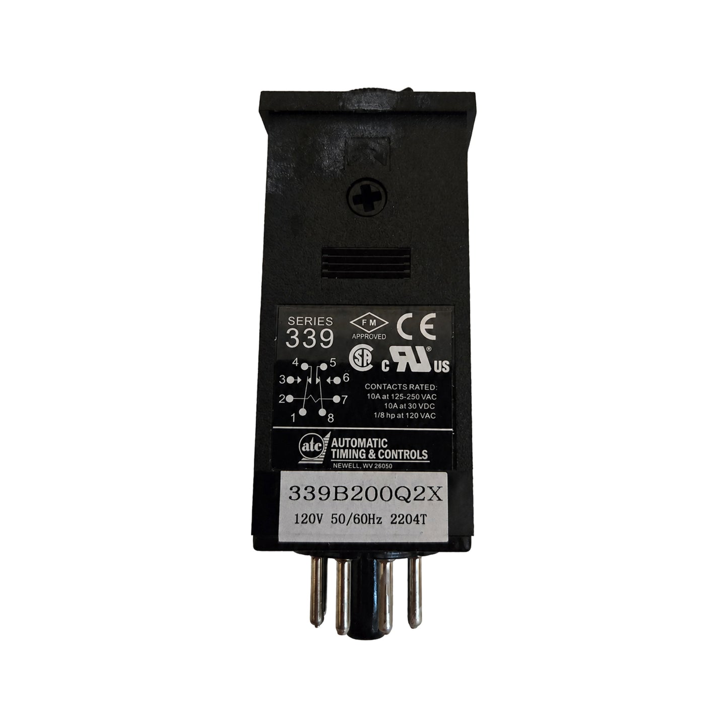 Time Delay Relay — ATC 339B200Q2X, 8-Pin, 120V