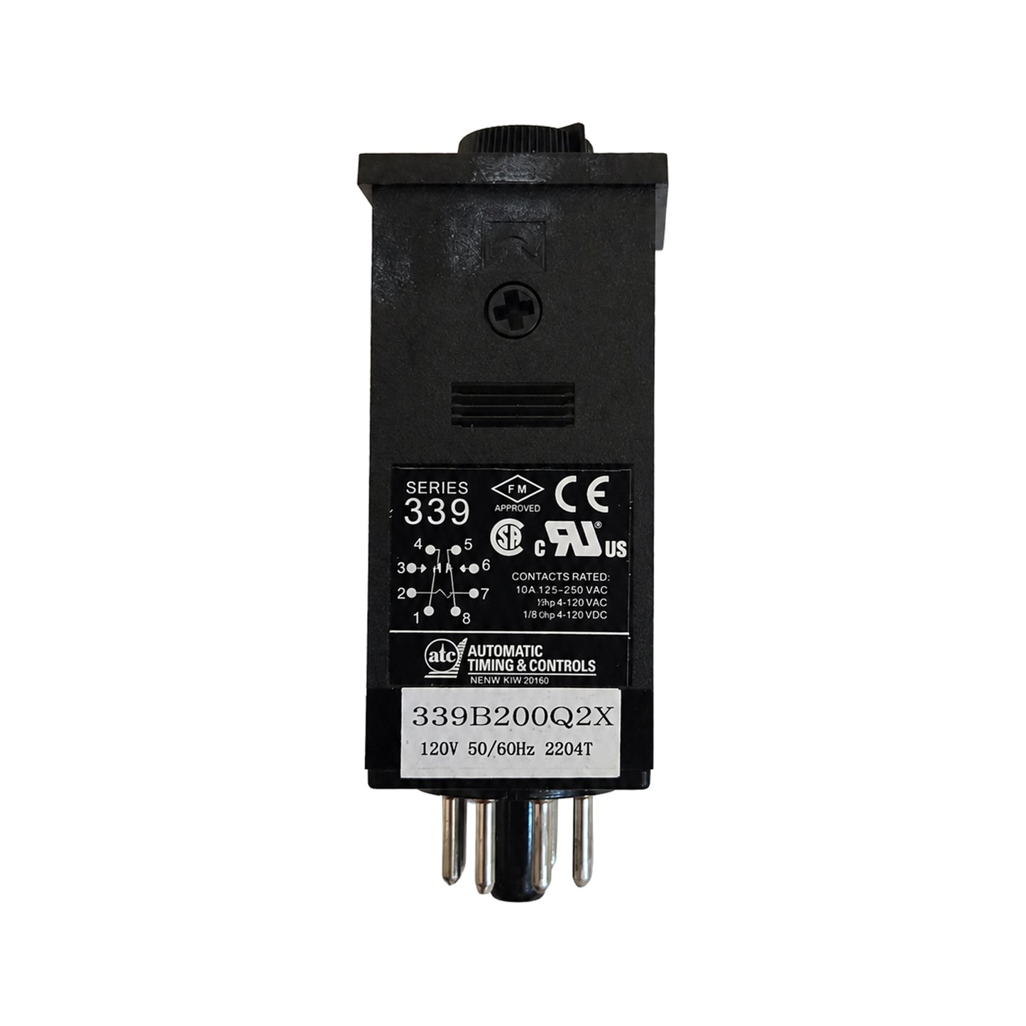 Time Delay Relay — ATC 339B200Q2X, 8-Pin, 120V