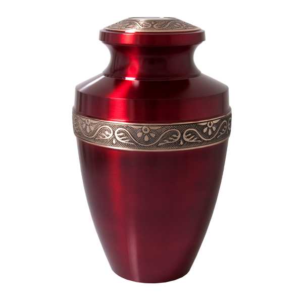 Scarlet Brass Vase Urn
