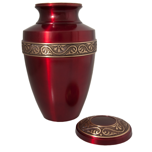 Scarlet Brass Vase Urn