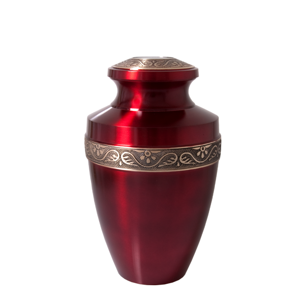 Scarlet Brass Vase Urn