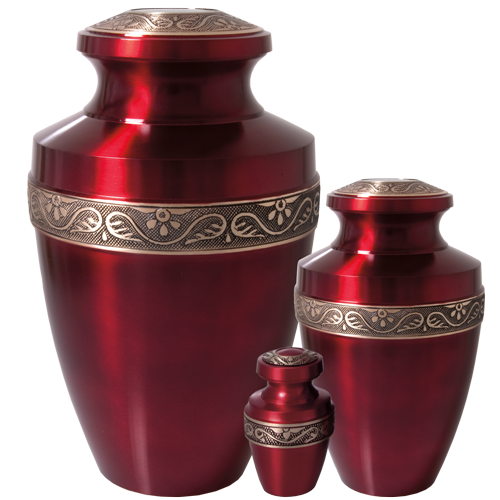 Scarlet Brass Vase Urn