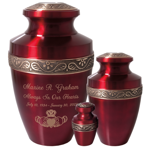 Scarlet Brass Vase Urn