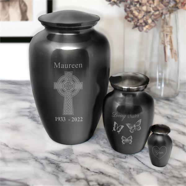 Dark Pewter Brass Cremation Urn