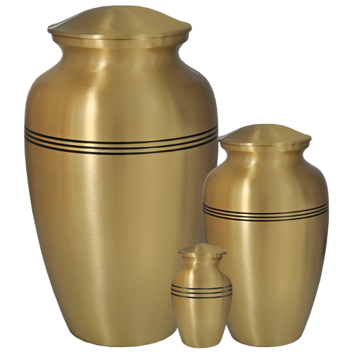Golden Classic Brass Cremation Urn