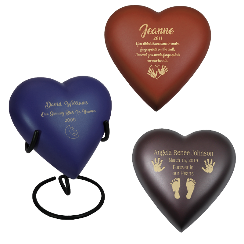 Brass Heart Cremation Urn