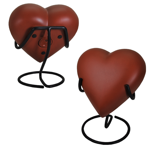 Brass Heart Memorial Pet Urn