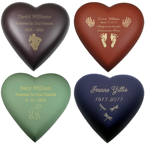Brass Heart Cremation Urn