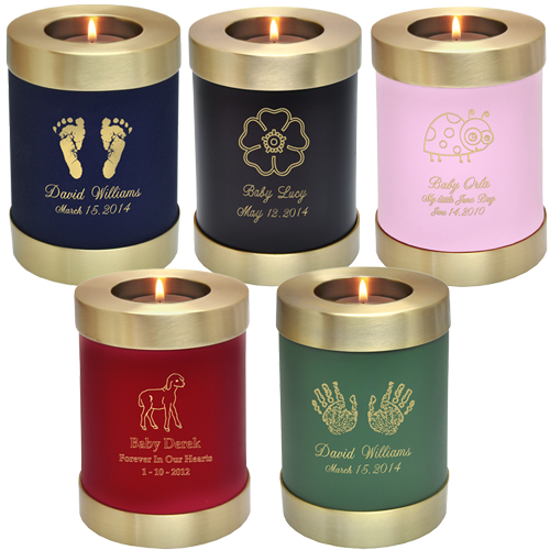 Brass Candle Holder Cremation Urn