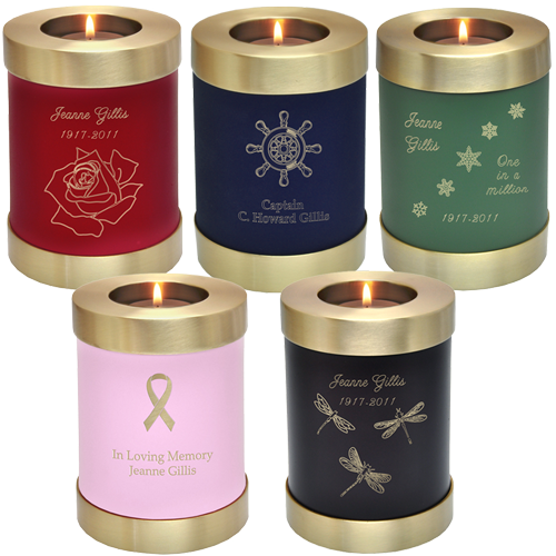 Brass Candle Holder Cremation Urn