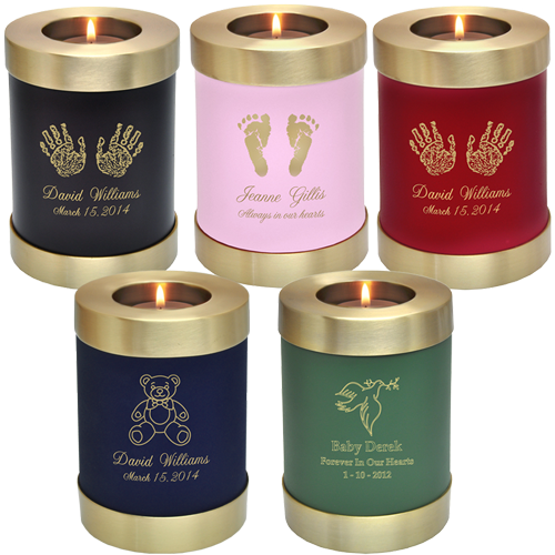 Brass Candle Holder Cremation Urn
