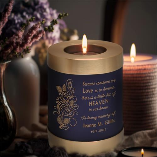 Brass Candle Holder Cremation Urn