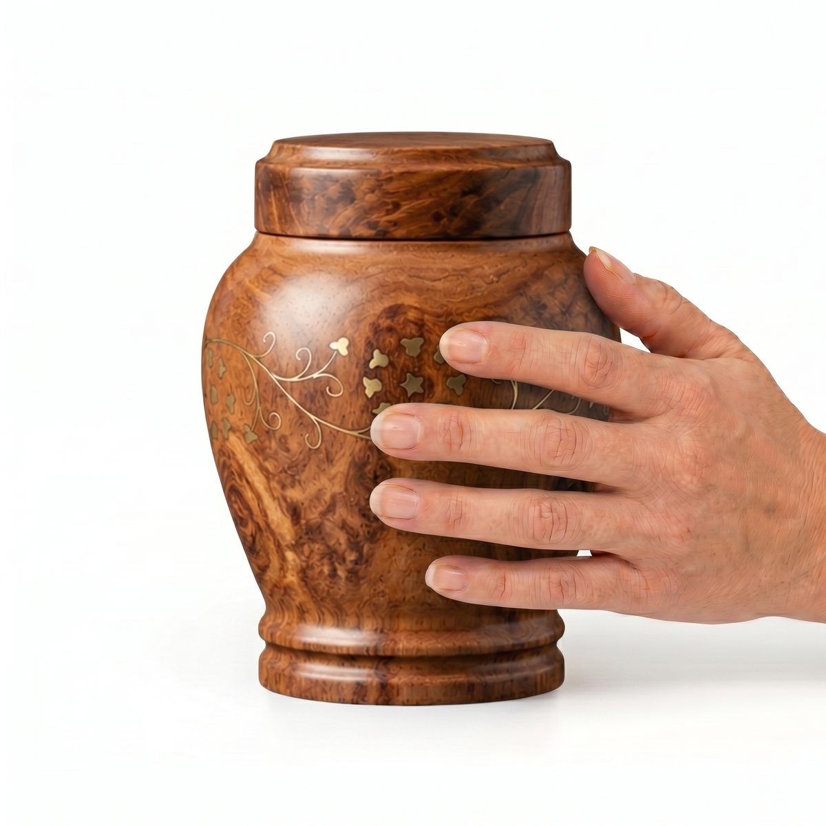 Adair cremation urn, 1.0 size scale view