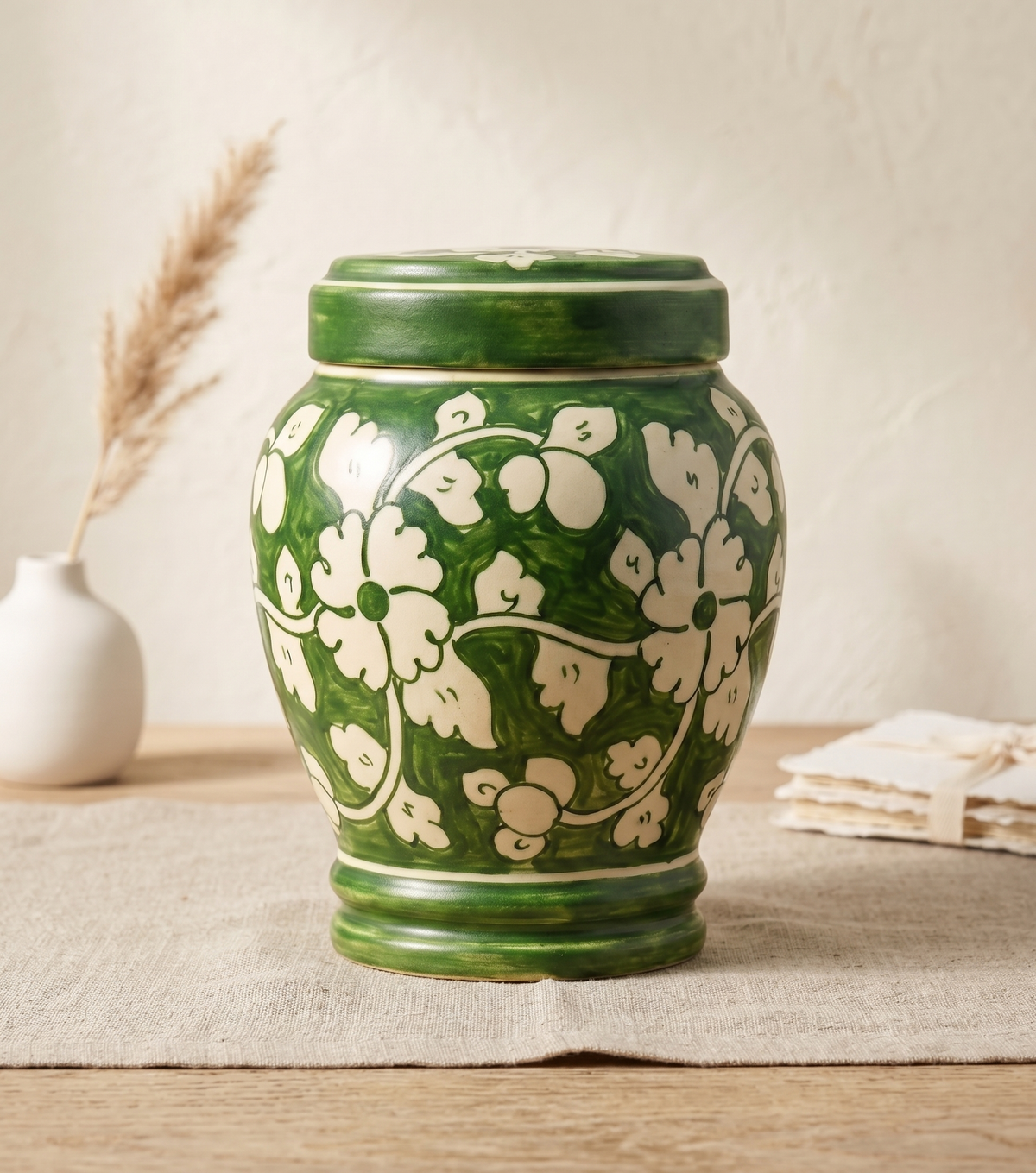 Alder cremation urn additional view