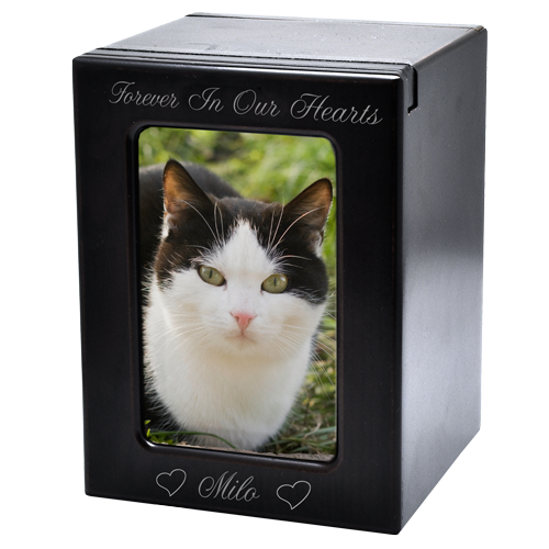 Espresso Photo Display Pet Urn