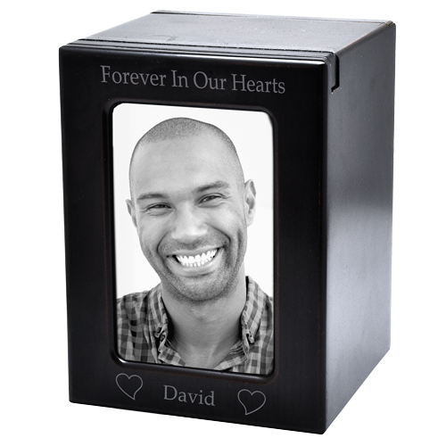 Espresso Photo Display Cremation Urn