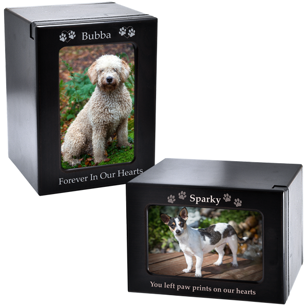 Espresso Photo Display Pet Urn