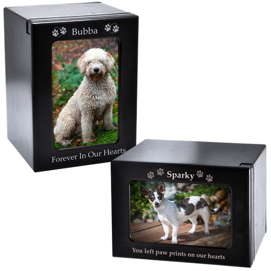 Espresso Photo Display Pet Urn