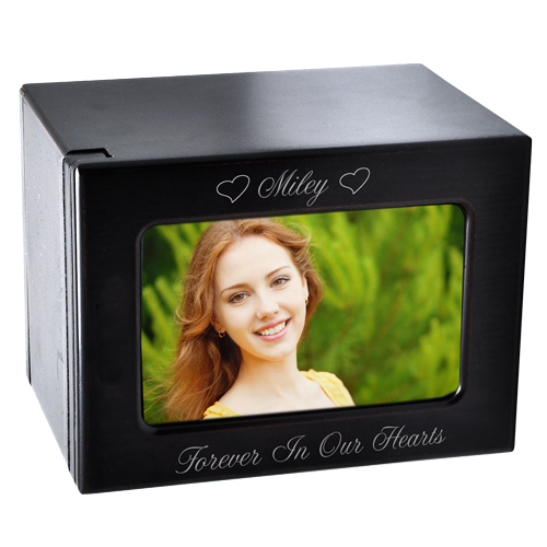 Espresso Photo Display Cremation Urn