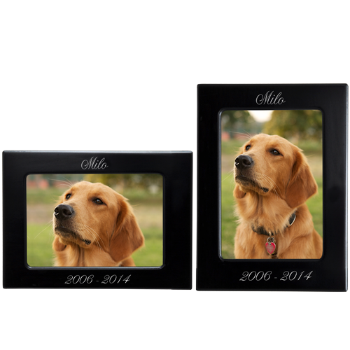 Espresso Photo Display Pet Urn