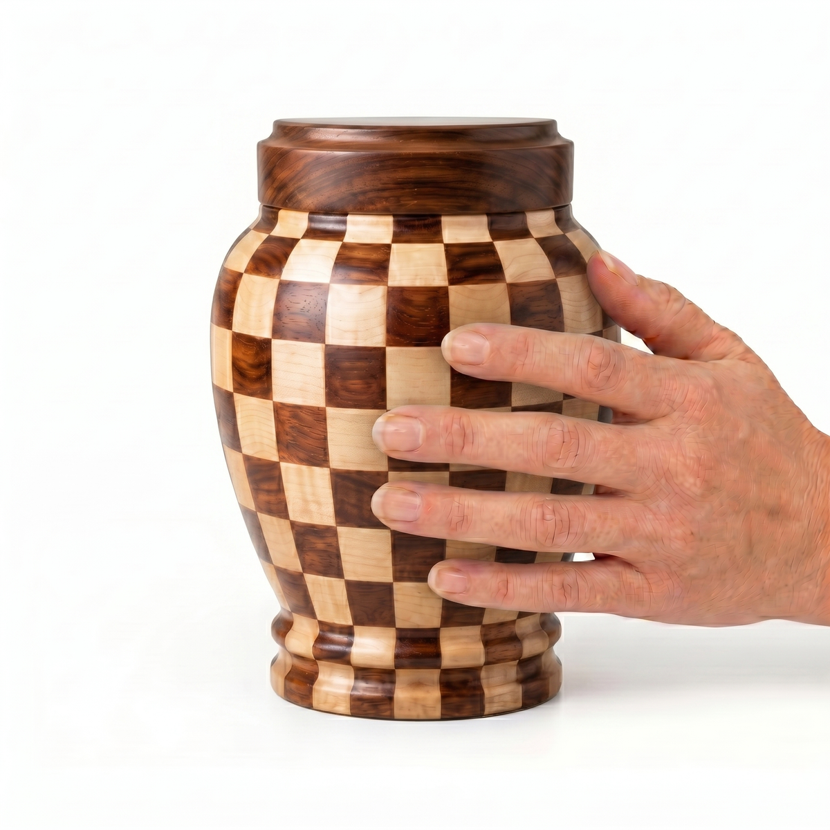 Dama cremation urn, 1.0 size scale view