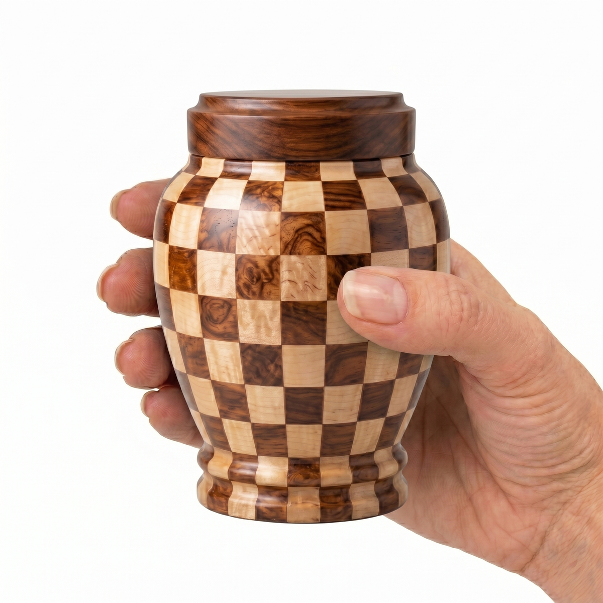 Dama cremation urn, MINI+ size scale view