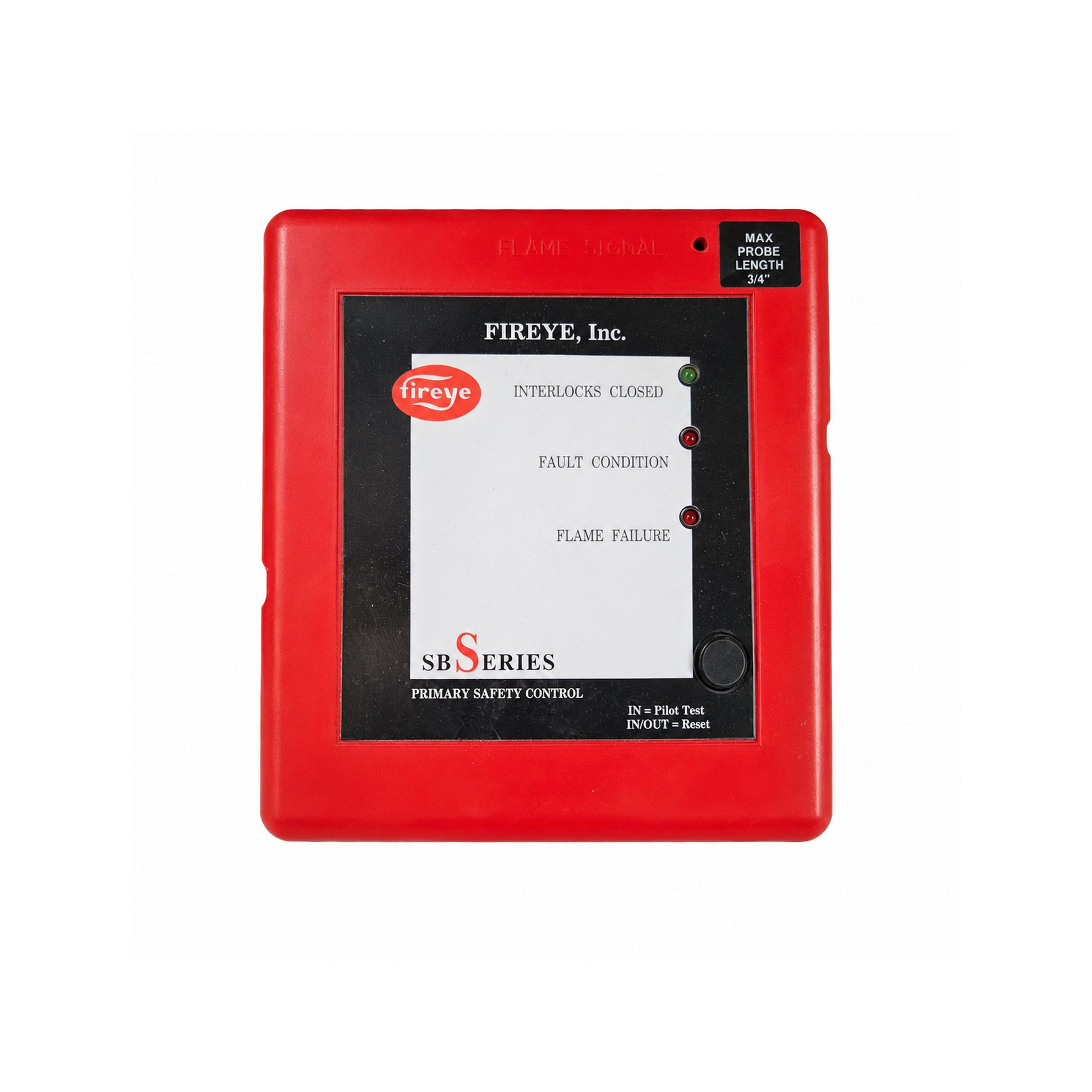 Fireye SB560233AA flame controller, front panel (representative — shares faceplate with SB560232AA)