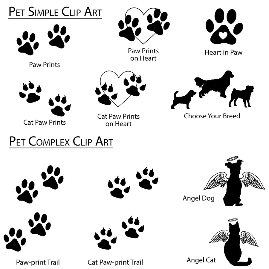 Paw Prints Wood Pet Urn