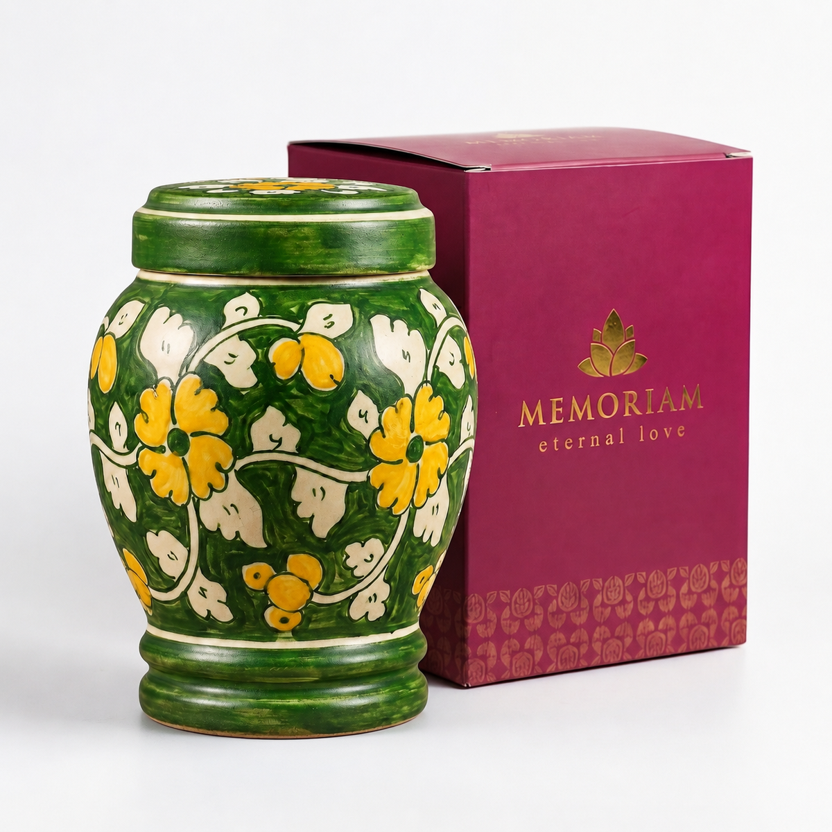 Liora cremation urn packaging