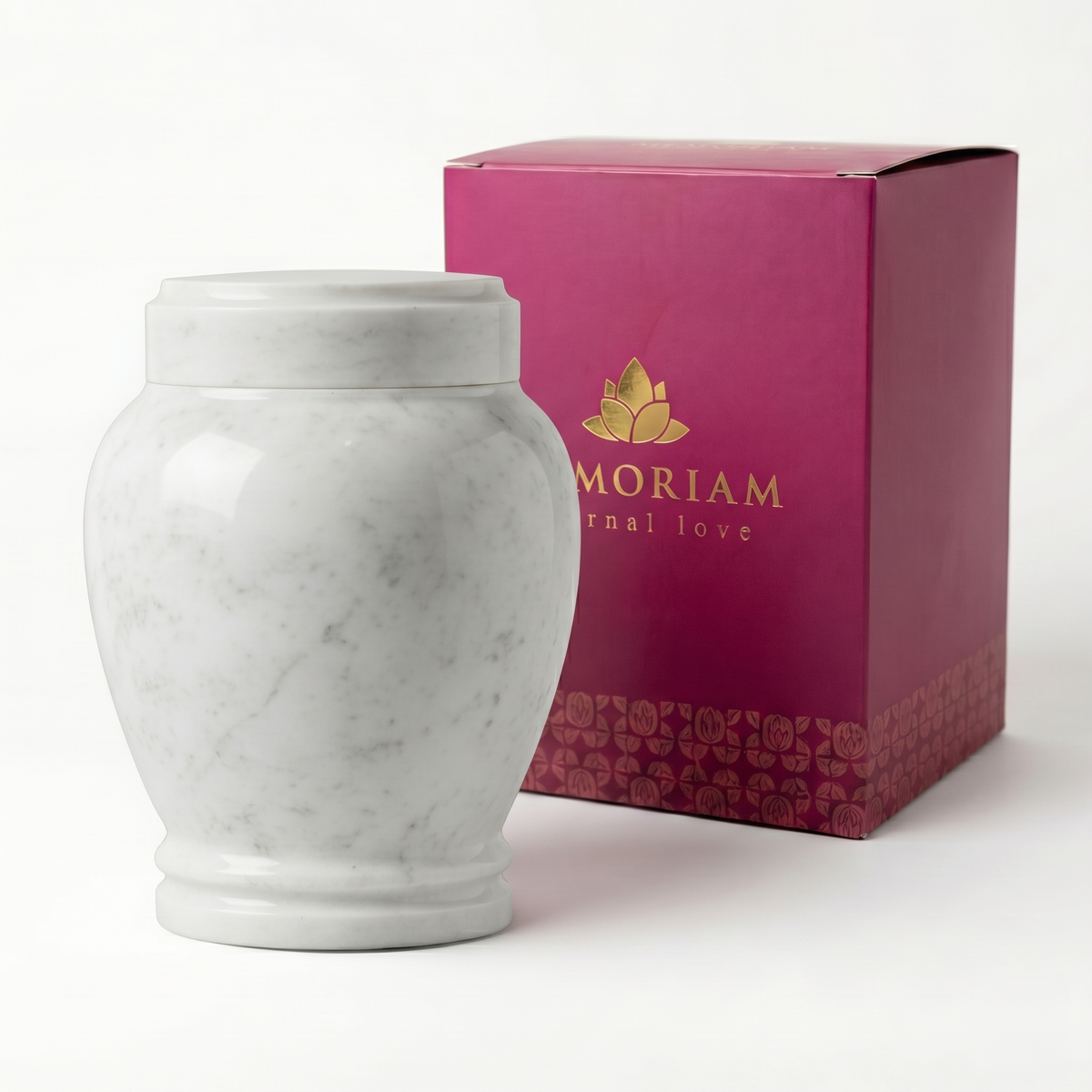 Luna cremation urn packaging