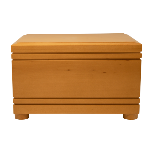 Oak Finish Grooved Horizontal Pet Urn