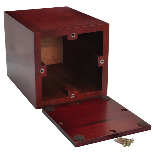 Cherry Finish Upright Wood Cremation Urn