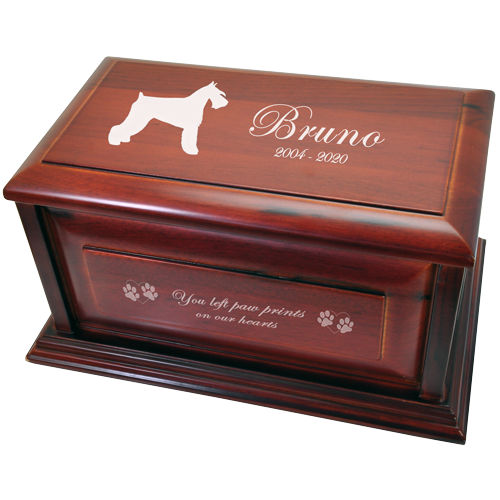 Cherry Finish Chest Pet Urn