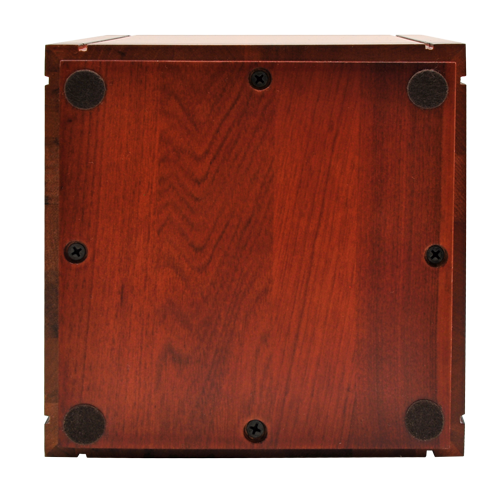 Cherry Finish Grooved Vertical Wood Pet Urn
