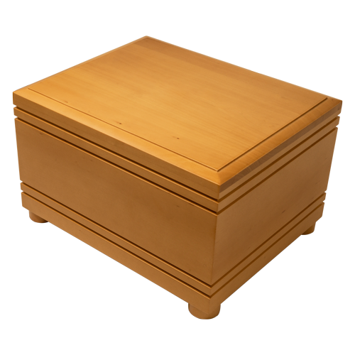 Oak Finish Grooved Horizontal Pet Urn